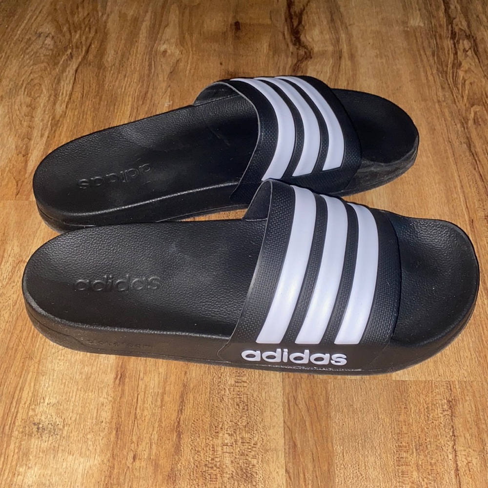 NWOT Adidas Black Slides Mens Size 11